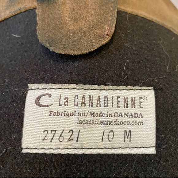 La CANADIENNE leather Knee High buckle boots Women’s 10 - Picture 7 of 8